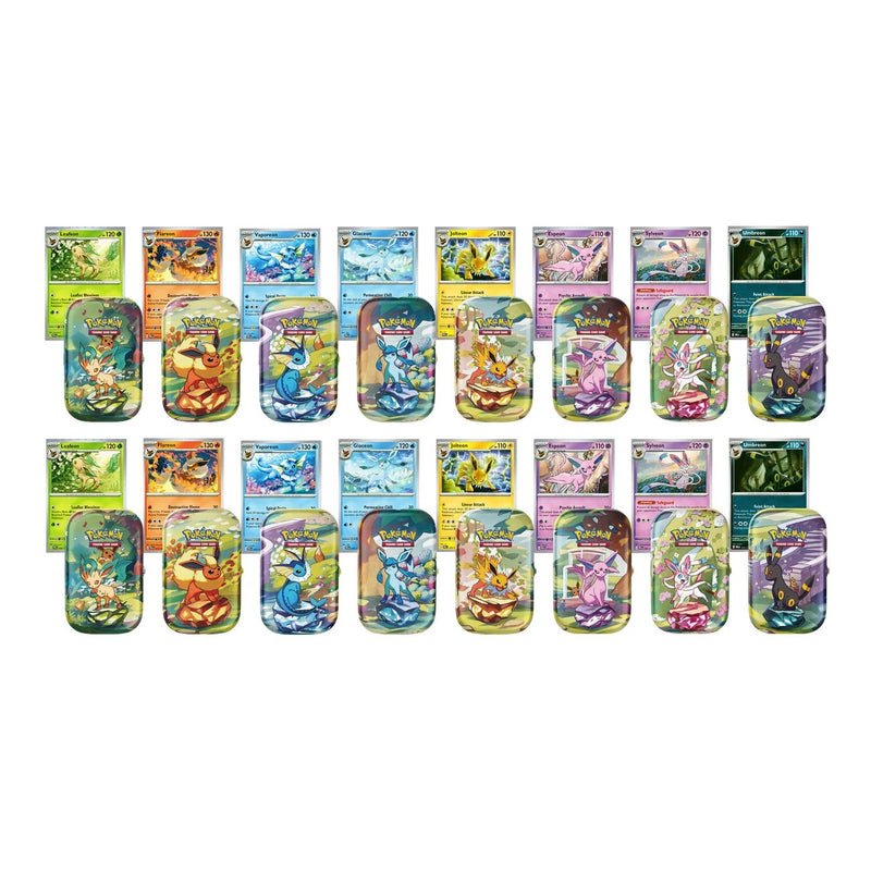 Pokemon TCG - Costco Prismatic Evolutions 8-pack Mini Tin Set with Promo Cards