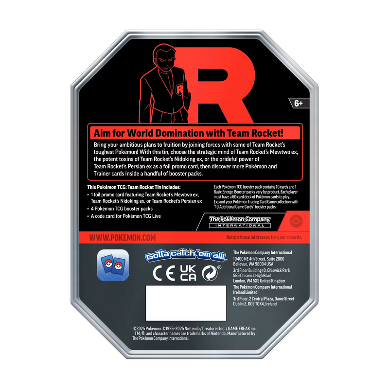 Pokemon TCG - Team Rocket Tin Collection (set of 3) Destined Rivals