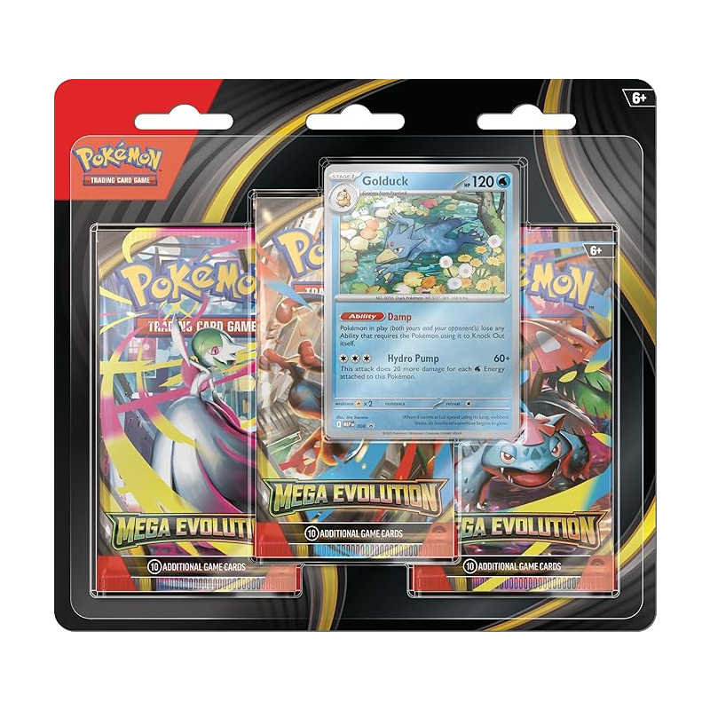 Pokemon TCG - Mega Evolution 3 Pack Blister ft. Golduck