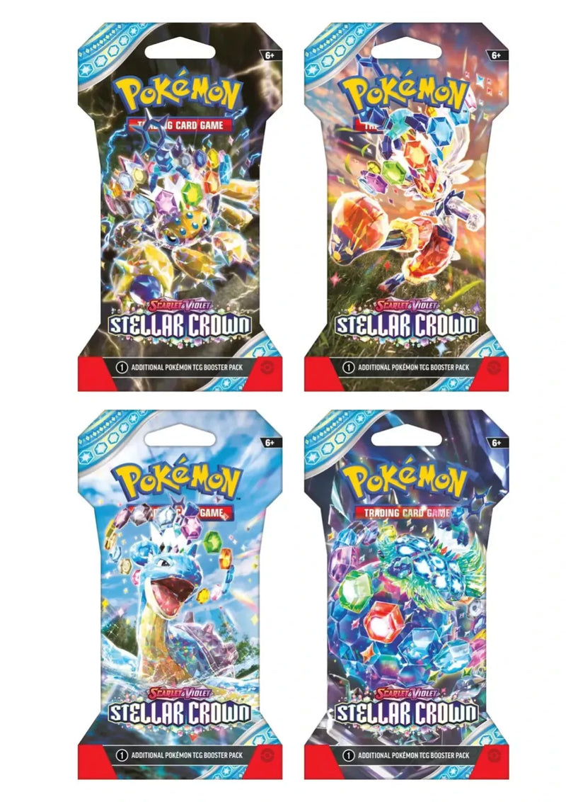 Pokemon TCG - Stellar Crown Sleeved Blister Pack Art Set