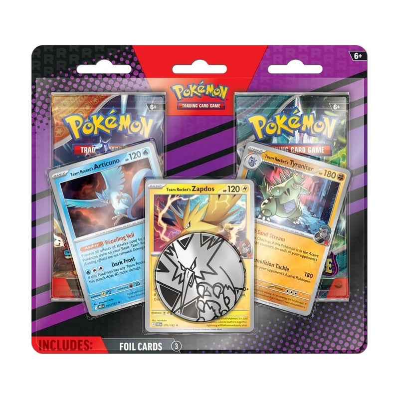 Pokemon TCG - Team Rocket 2 Pack Blister ft. Team Rockets Articuno, Zapdos and Tyranitar